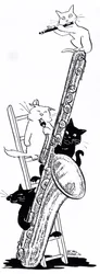 Saxofone e flauta (desenho)