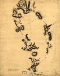 Expedição do Governador Tryon a Danbury, 1777. LOC gm71000884
