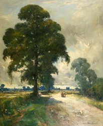 O caminho para St Ives (óleo sobre tela)