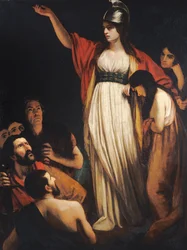 Boadicea arengando os bretões