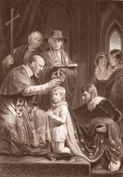 A coroação de Henrique VI, gravada por A. H. Payne