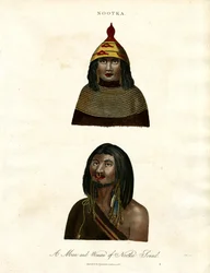 Um homem e uma mulher do som de Nootka