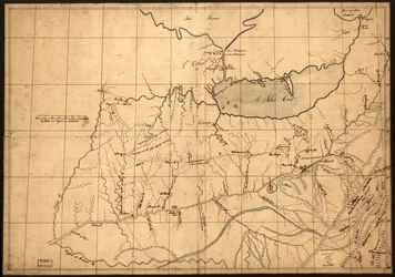 (Mapa de um comerciante da região de Ohio antes de 1753. LOC gm71002324