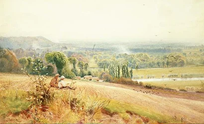 Vista de Hedsor Hill no Tamisa, perto de Cookham