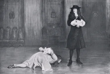 O duque de Monmouth implora por sua vida, ilustração da "História das Nações de Hutchinson", c.1910