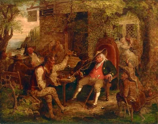 Wolfert Webber na estalagem (O sonho dourado de Wolfert Webber) 1857 (Óleo sobre tela)