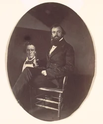 John R. Johnston com Pintura, final da década de 1850.