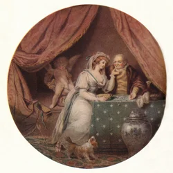 Amor vencido pela avareza, c1790