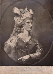 Sarah Siddons, atriz galesa, como Zara em William Congreves interpreta A Noiva do Luto, c1783 1894