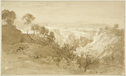 Clifton de Leigh Woods (lápis e aguarela sobre papel)