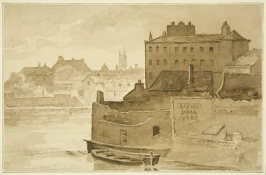 Porto Flutuante, em Counterslip (desenho, aguarela)