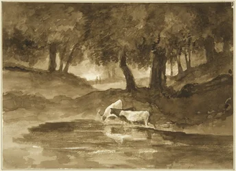 Olhando para cima Nightingale Valley, c.1825 (lápis e aguarela sobre papel)