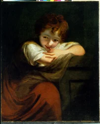Pequeno velhaco (Robinetta). Pintura de Sir Joshua Reynolds (1732-1792), óleo sobre tela. arte inglesa