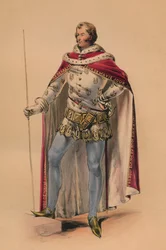 Convidado em traje para a rainha Victorias Bal Costumé, 12 de maio de 1842, 1843.