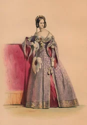 Convidado em traje para a rainha Victorias Bal Costumé, 12 de maio de 1842, 1843.
