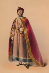 Convidado em traje para a rainha Victorias Bal Costumé, 12 de maio de 1842, 1843.
