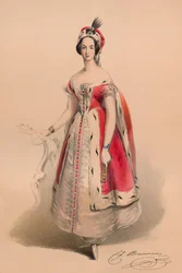 Convidado em traje para a rainha Victorias Bal Costumé, 12 de maio de 1842, 1843.