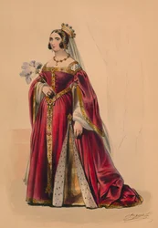 Convidado em traje para a rainha Victorias Bal Costumé, 12 de maio de 1842, 1843.