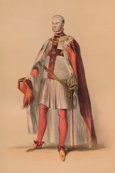 Convidado em traje para a rainha Victorias Bal Costumé, 12 de maio de 1842, 1843.