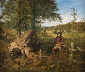 Um dia no campo (óleo sobre tela)