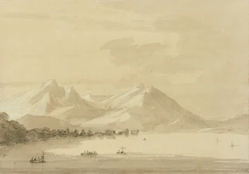 Lago de Como (lápis e tinta sobre papel) (par de 111238)