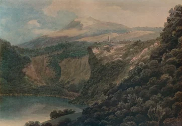 O lago e a cidade de Nemi, 1778