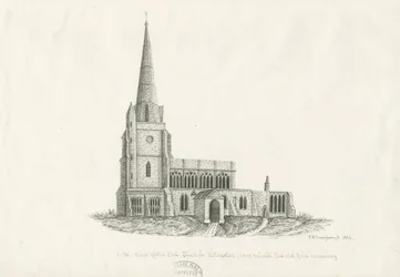 Igreja Uttoxeter [Antiga]: desenho a caneta e tinta, 1836