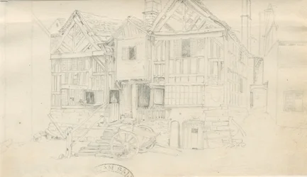 Uttoxeter Town - [Ale Warehouse]: desenho a lápis, nd [?mid 19th cent] (desenho)