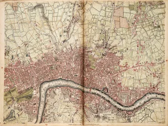 Mapa de Islington, Westminster, City e Southwark