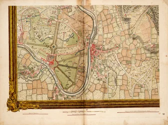 Folha 16 de: Um levantamento exato das cidades de Londres e Westminster, do bairro de Southwark, com o país a cerca de dez milhas de distância...