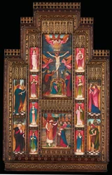 Design para reredos na Igreja da Santíssima Trindade, Florença, em moldura de renascimento gótico por Bernini de Florença