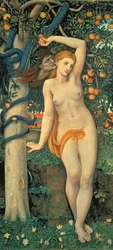Eva tentada, c.1877 (têmpera sobre painel)