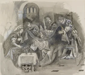 Desenho da circuncisão de Tintoretto na Scuola Grande di San Rocco, agosto de 1869