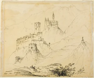 Fortalezas no Tirol, perto de Mals (frente); Castelo em Lenzburg (verso)