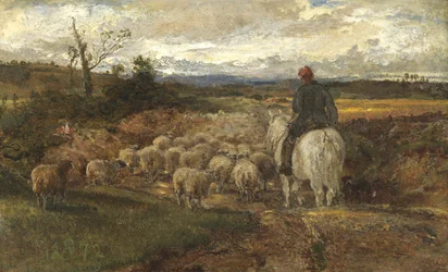 A Sussex Lane, 1872 (óleo sobre papel colocado sobre linho)