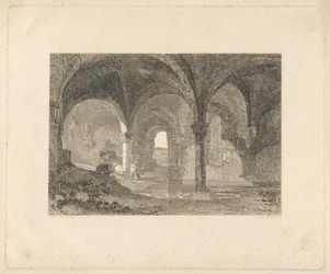 Cripta em Kirkstall Abbey, Yorkshire