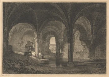 Cripta em Kirkstall Abbey, Yorkshire
