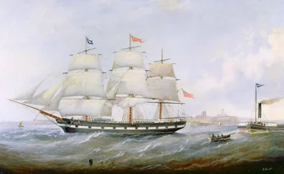 O navio &39;Salacia&39; na foz do Tyne