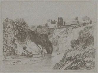 Castelo Acima de um Desfiladeiro Rochoso