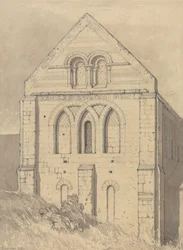 Igreja de Graville, perto de Havre de Grace, Normandia: Fim do transepto norte