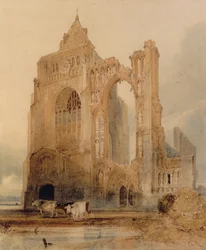 Abadia de Croyland, Crowland (aguarela sobre papel)