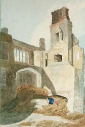 East Barsham Hall (lápis e aguarela sobre papel)