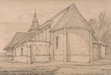 Extremidade leste da igreja da abadia de São Paulo em Rouen, Normandia