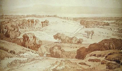 Paisagem francesa (aguarela sobre papel)