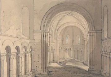 Interior da Capela de São Julião, perto de Rouen, Normandia