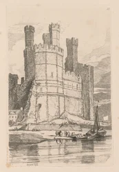 Livro de Estudos: Placa 28, Castelo de Caernarvon, N. Wales