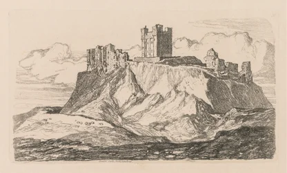 Estudos estão Placa livre 30, Castelo Bambro, Northumberland de 1838.