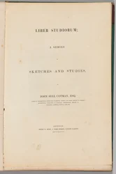 Estudos do livro: título da página, 1838.