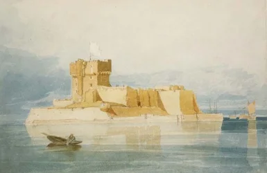 No.1477 Fort St. Marcouf, perto de Quineville, na Rade de la Hougue, Normandia