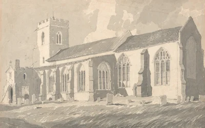 Lado sul da igreja de Catfield, Norfolk